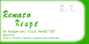 renato kiszt business card